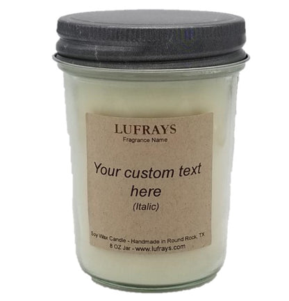 Personalized Handmade Soy Wax Candle