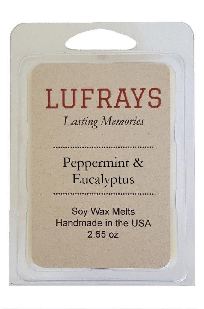 Lufrays Handmade Peppermint and Eucalyptus Soy Wax Melt