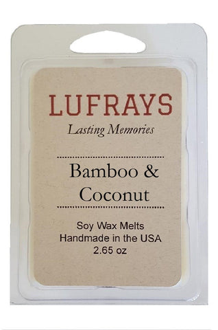 Handmade Soy Wax Melt Bamboo & Coconut