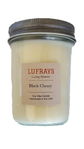 Black Cherry Soy Wax Candle Handmade