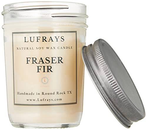 Handmade Fraser Fir Soy Candle in Mason Jar
