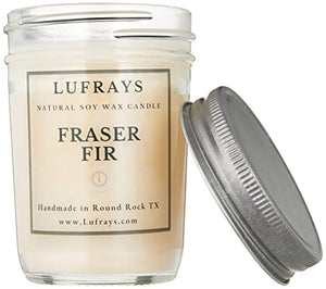 Handmade Fraser Fir Soy Candle in Mason Jar