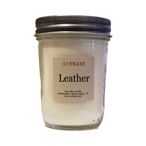 Leather Mason Jar Candle