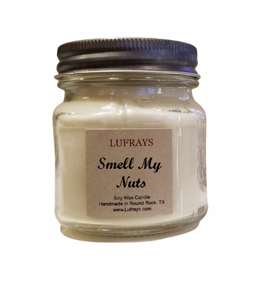 Smelly My Nuts Square Mason Jar Candle