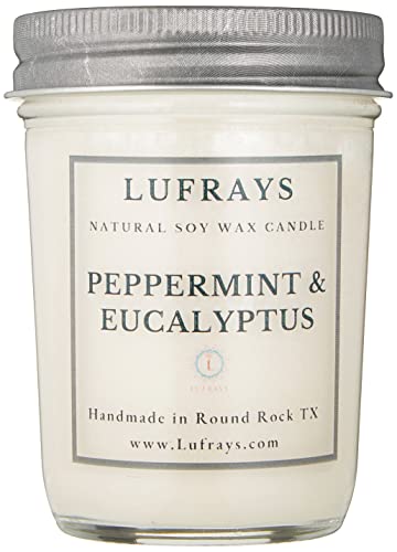 Peppermint & Eucalyptus Mason Jar candle with pewter lid