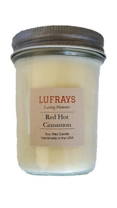 Lufrays Red Hot Cinnamon Handmade Soy Wax Candle