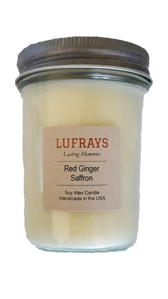 Lufrays Red Ginger Saffron Handmade Soy Wax Candle