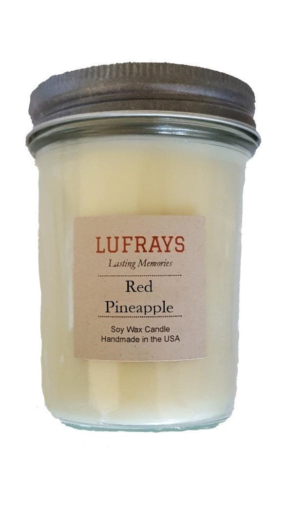 Lufrays Red Pineapple Soy Wax Candle