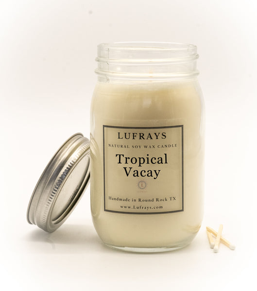 Tropical Vacay Mason Jar Candle
