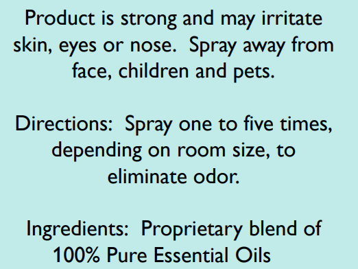 100% Essential Oil Room Spray